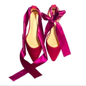 KAILEE P. Satin Ballerina Lace Up